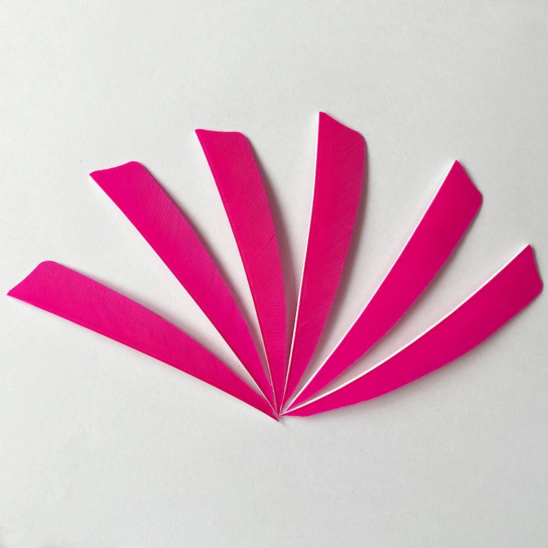 50pcs 4-Inch Turkey Feather Arrow Fletching – RW Shield Cut for Archery