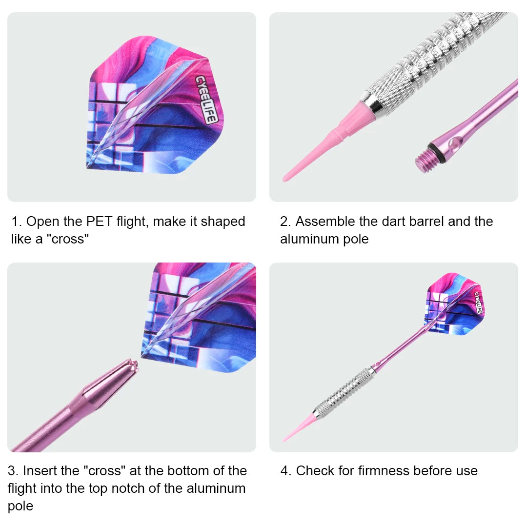 16g/18g Soft Tip Darts Set – Professional Darts with Extra Plastic Tips for Electronic Dartboards