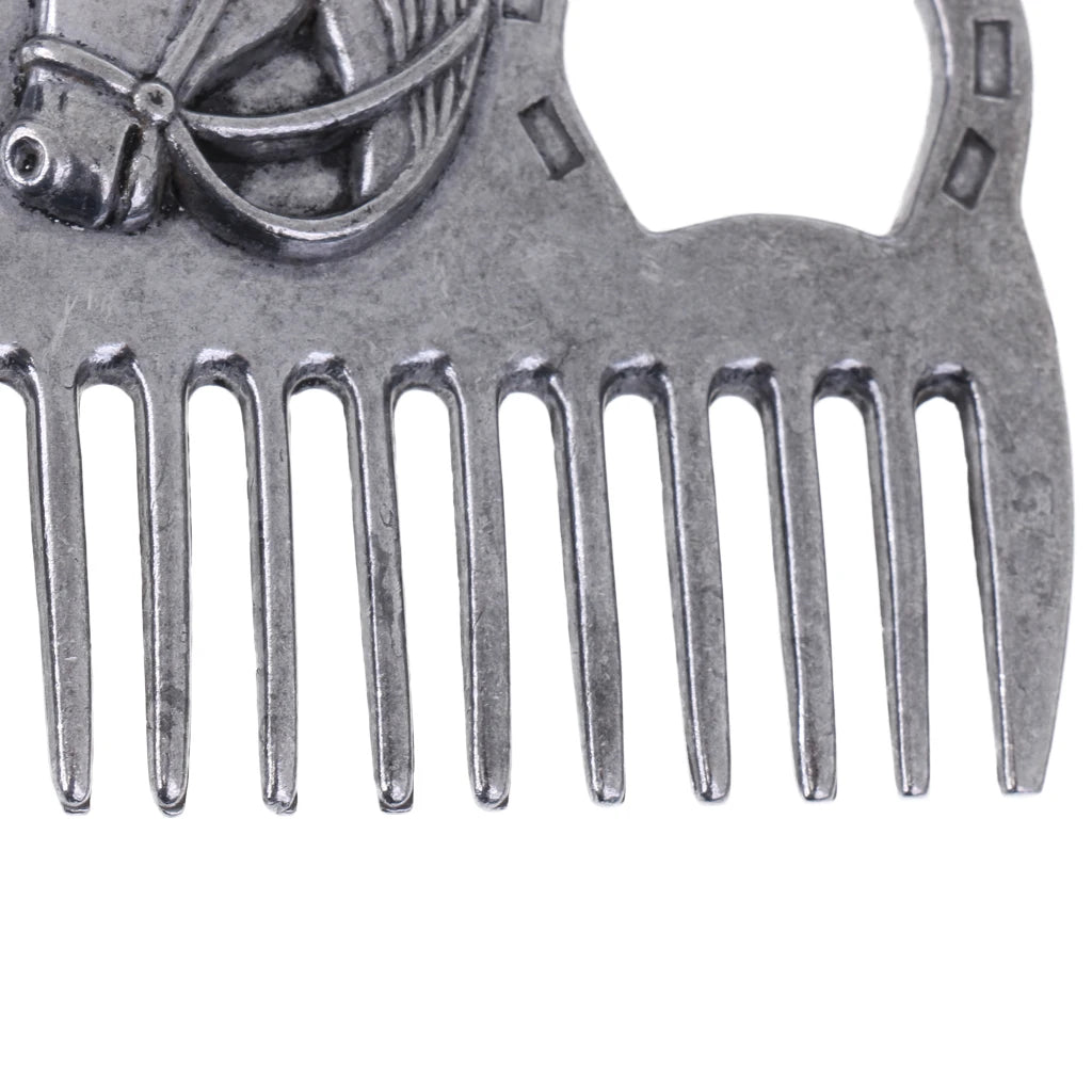 Stainless Steel Horse & Pony Grooming Comb – Durable Metal Curry Brush for Daily Equestrian Care