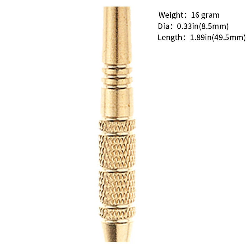 6PCS Copper Dart Barrels Replacement –  with Shafts for Soft & Steel Tip Darts