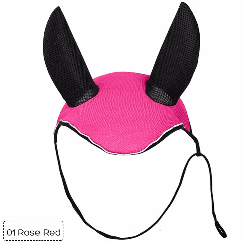 Horse Care Breathable Mesh Horse Ear Cover – Fly Mask Protector for Equestrian Riding