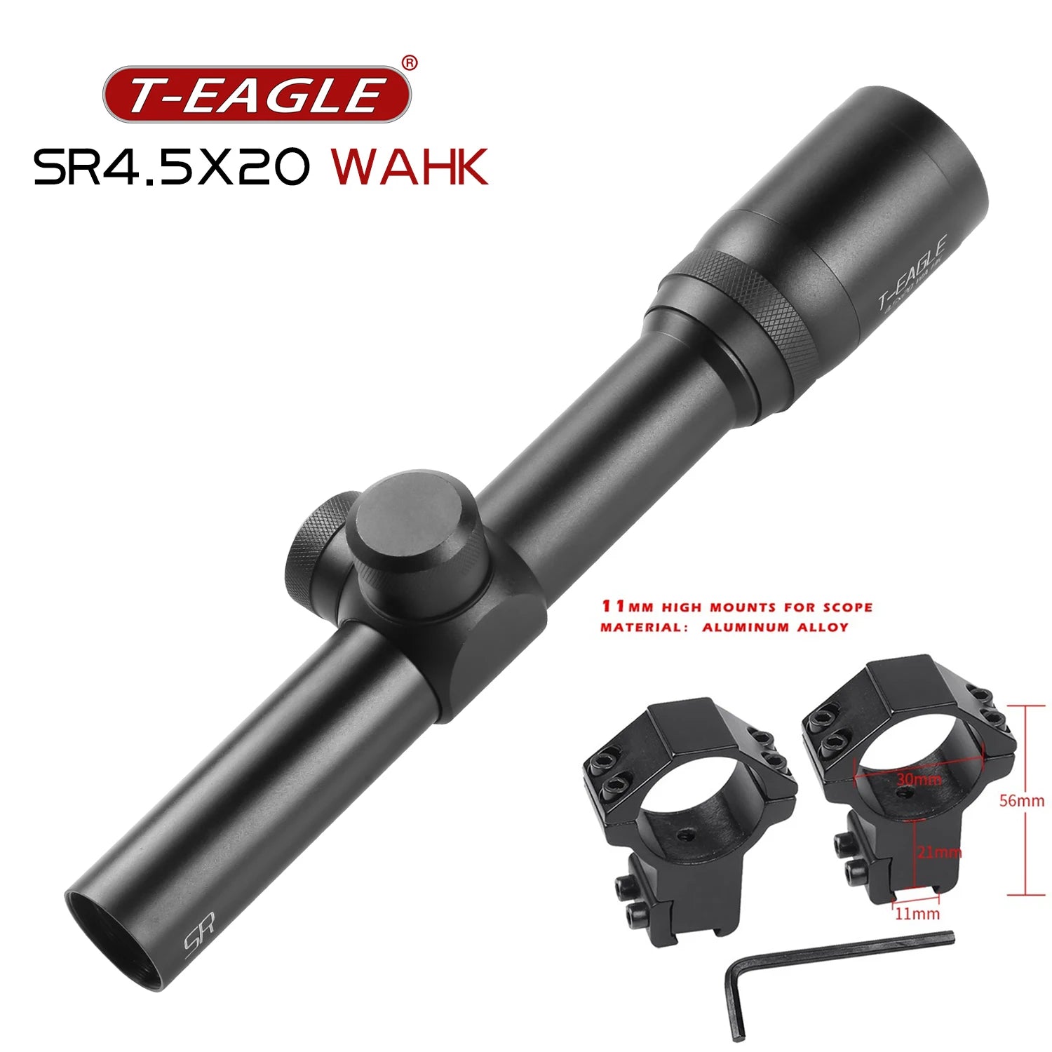 T-EAGLE EO 4.5X20WA Rifle Scope, Tactical Airsoft & Hunting Optics, Outdoor Sport Hunting Shooting