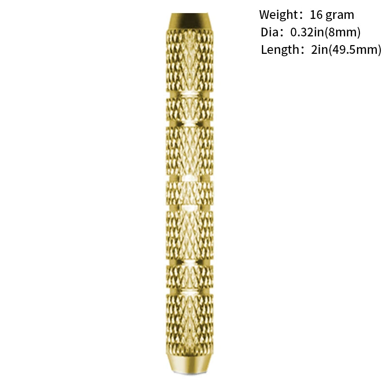 6PCS Copper Dart Barrels Replacement –  with Shafts for Soft & Steel Tip Darts