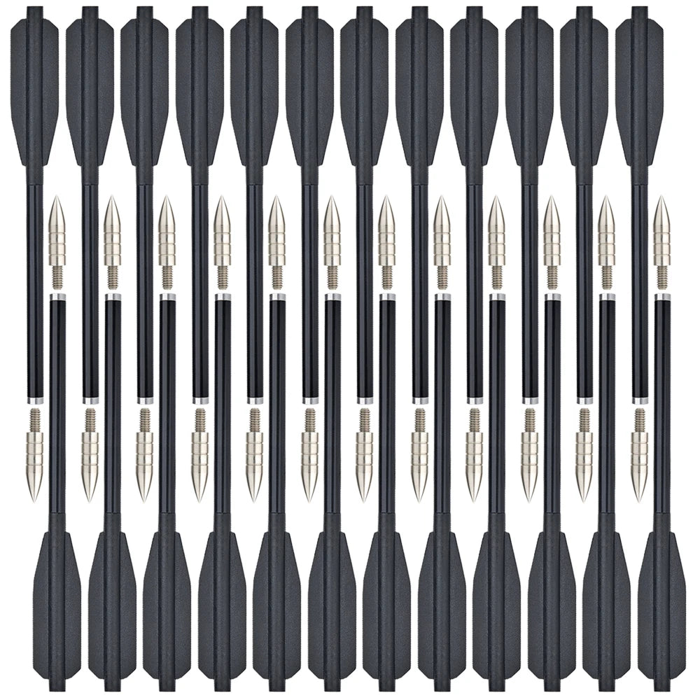 Hunting Aluminum Bolt Arrows – 6.5-inch Crossbow Bolts for 50/80lb Bows