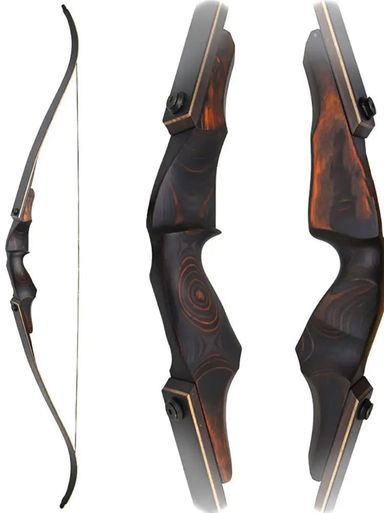 60" takedown recurve bow set – 20–60lbs high-density wood handle for hunting and training