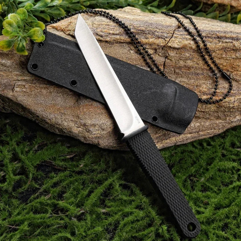EDC Black and White Outdoor Knife – High Hardness Camping Tool
