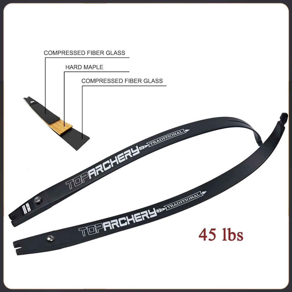 ILF bow limbs – 25–60lbs take-down recurve limbs for target and field use