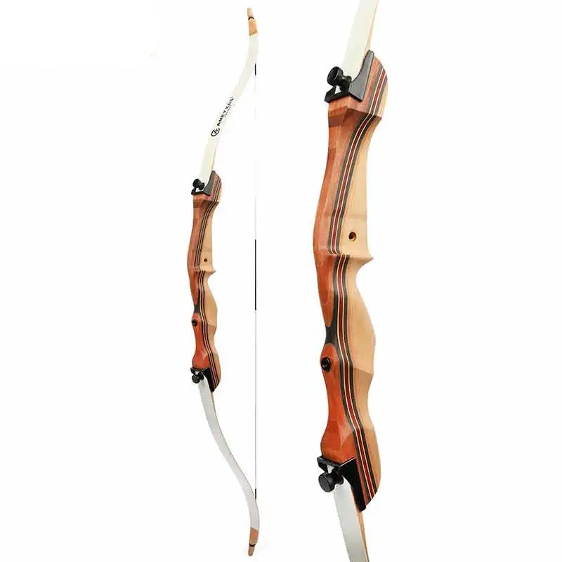48"/54" Youth Recurve Bow – 10-20lbs Maple Laminate for Beginners and Target Practice