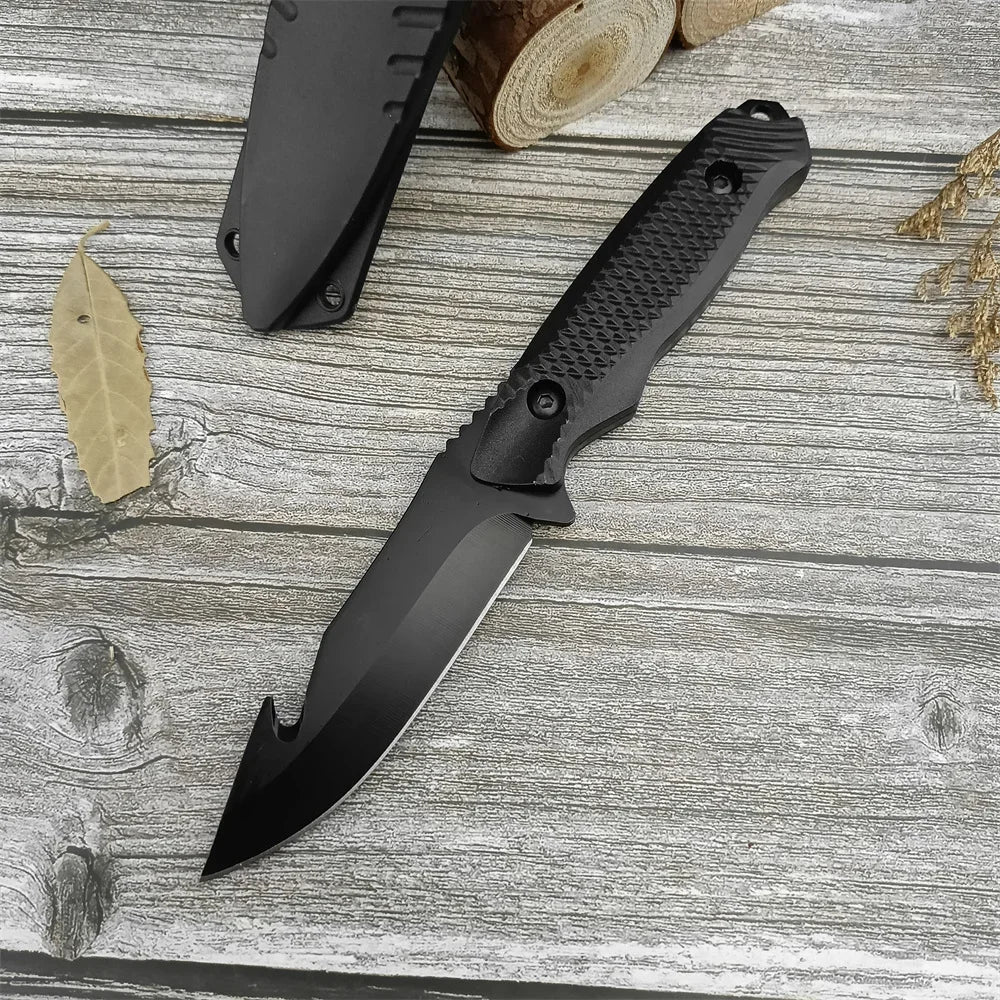 Fixed Blade Tactical Knife, 5CR13MOV Stainless Steel Hunting Survival Knife, ABS Handle Tactical