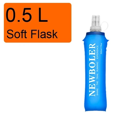 Collapsible Soft Water Bottle 250ml & 500ml – Foldable TPU Flask with Straw for Running & Hiking