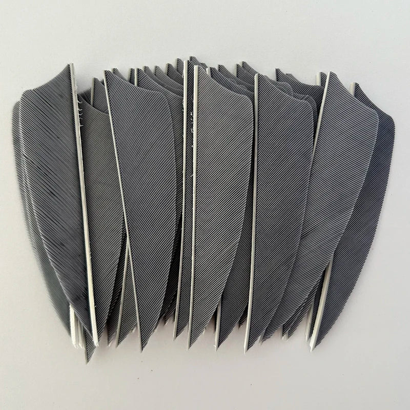 100pcs 3-Inch Shield Cut Turkey Feathers – RW Fletching for Archery & Hunting