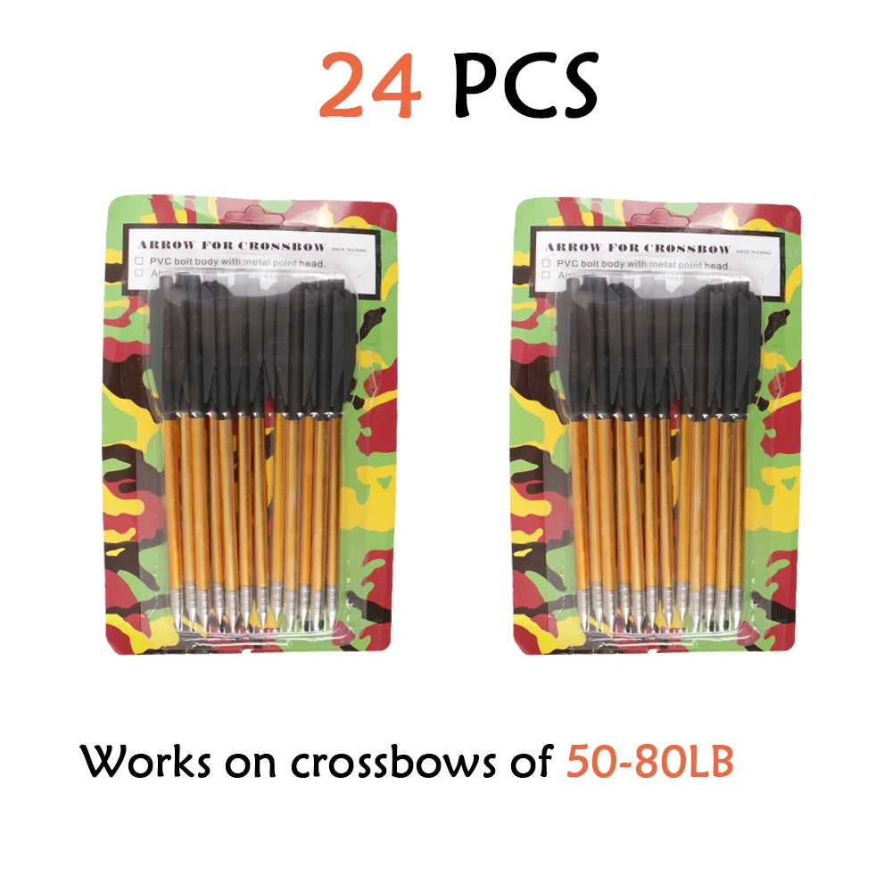 Hunting Aluminum Bolt Arrows – 6.5-inch Crossbow Bolts for 50/80lb Bows