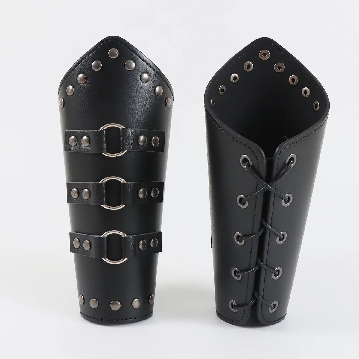 Medieval Knight Renaissance Accessories Set – PU Leather Belt, Cape & Gauntlet Bracers 5pcs