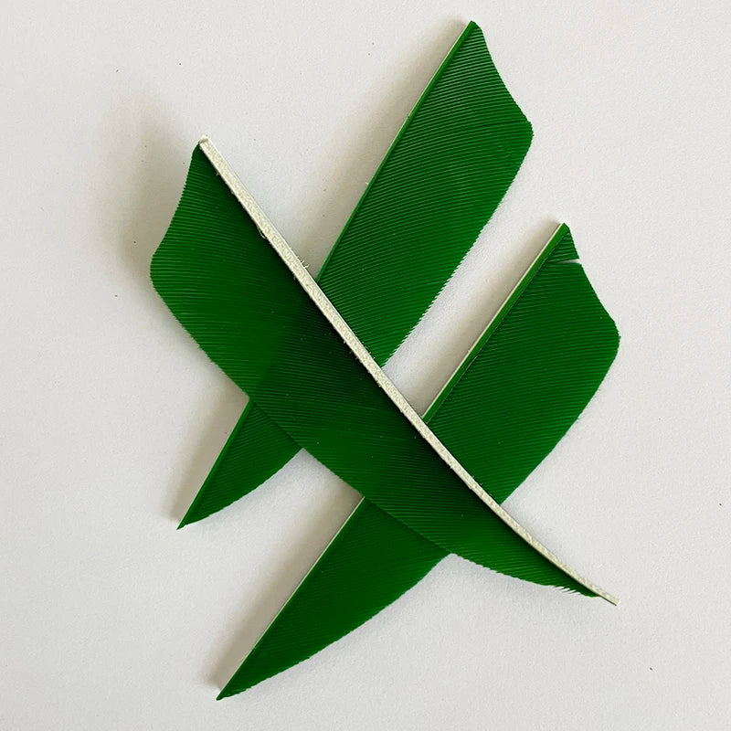 50pcs 3-Inch Natural Turkey Feather Fletching – Shield Cut RW for Archery
