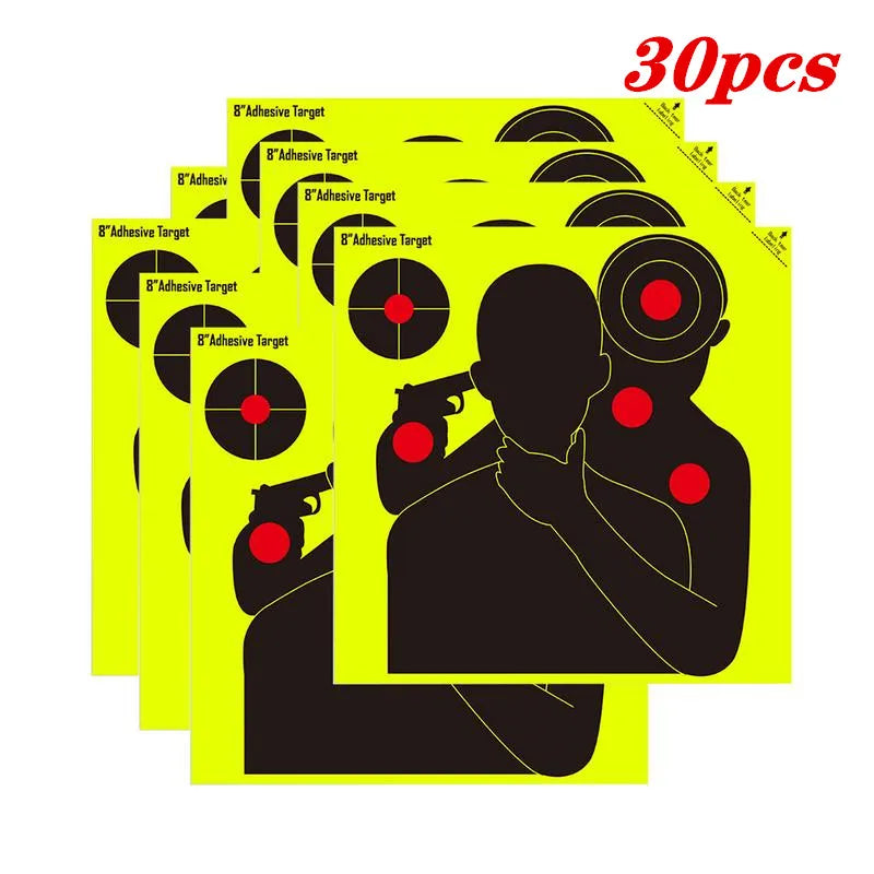 Splatter Shooting Target Stickers (8 Inch) – High Visibility Practice Aiming Stickers