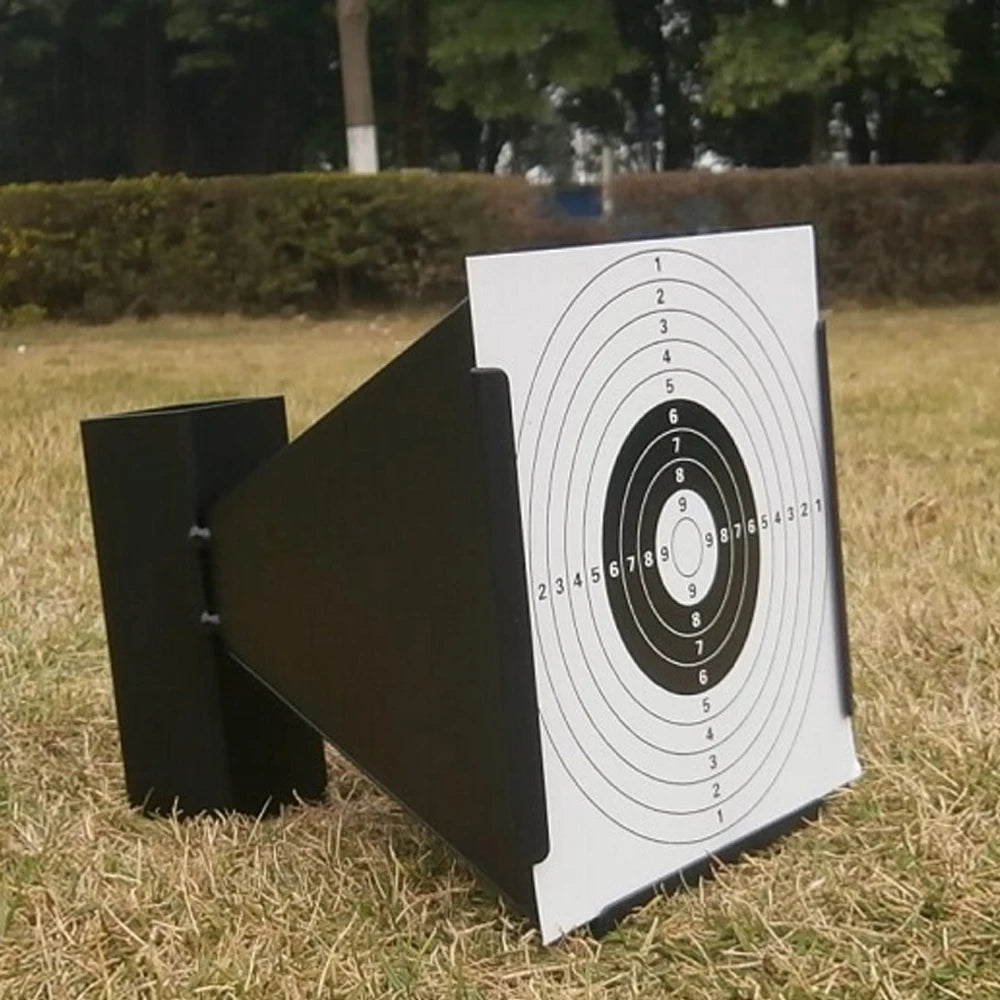 Funnel Shape Bullets Collector with Paper Targets – Airsoft and Pellet Gun Shooting