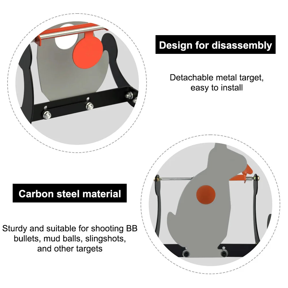Tactical Self-Resetting Tumbler Target – Carbon Steel Knockdown for Ai