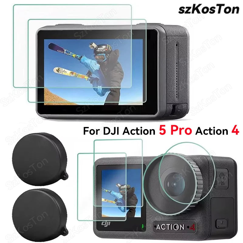 Action Camera Lens Cover Silicone Dust Protector for DJI Osmo Action 4/5 Pro