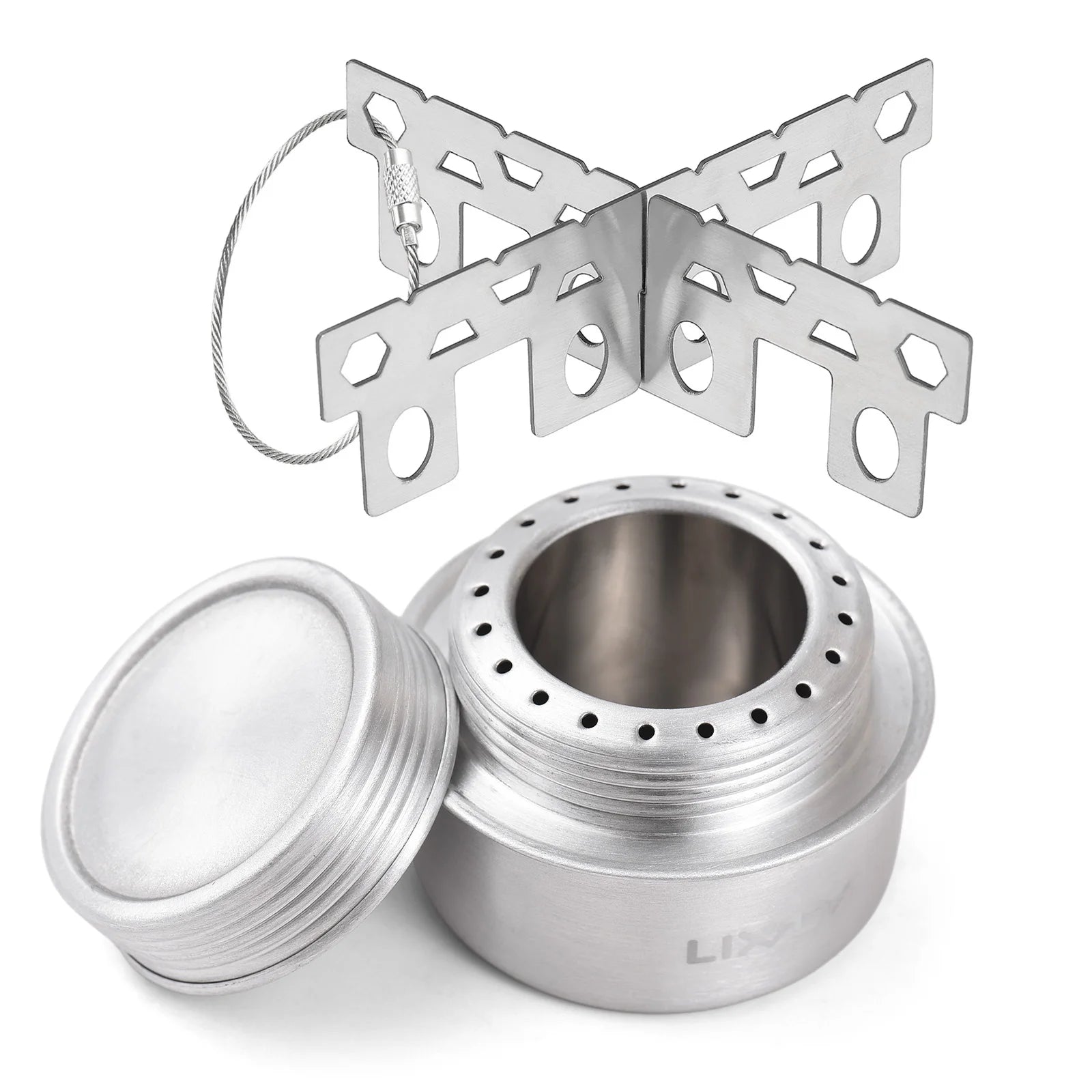 Ultralight Alcohol Stove with Windshield – Portable Aluminium Cooking Kit for Hiking & Camping