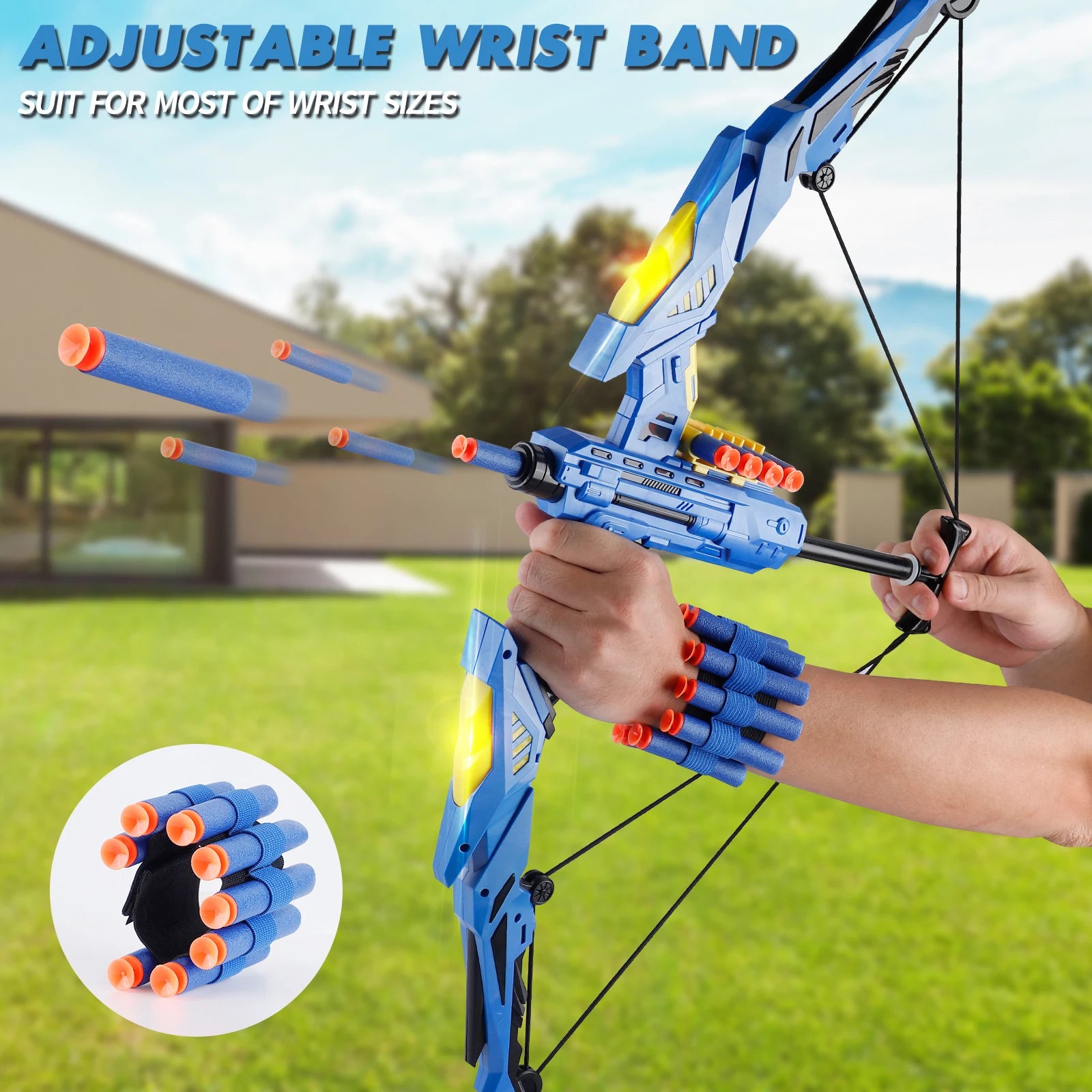 Kids soft dart archery set – light-up toy bow for indoor and outdoor play (ages 3–6)