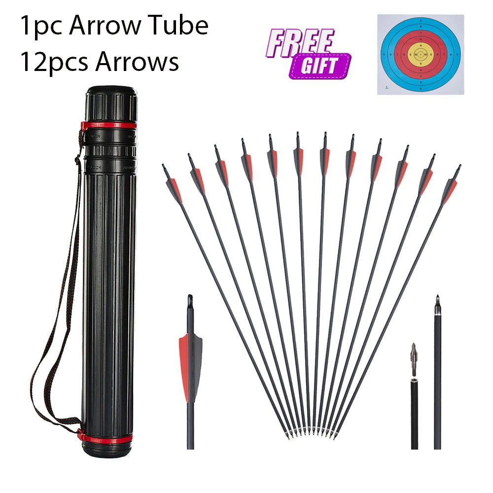 31-inch Carbon Arrows – Spine 500-550 for Recurve & Compound Bows