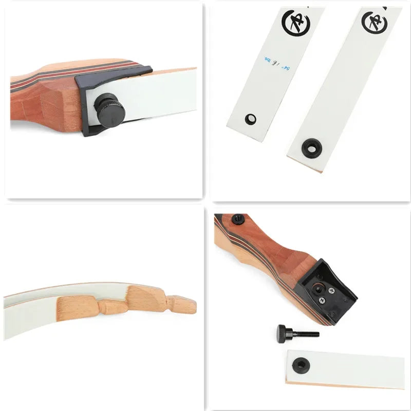48"/54" Youth Recurve Bow – 10-20lbs Maple Laminate for Beginners and Target Practice