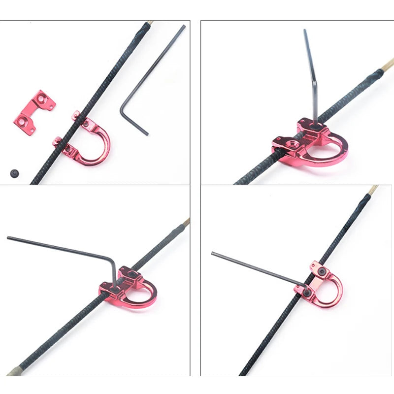 Compound Bow D Loop Release Ring Adjustable Metal Archery Accessory