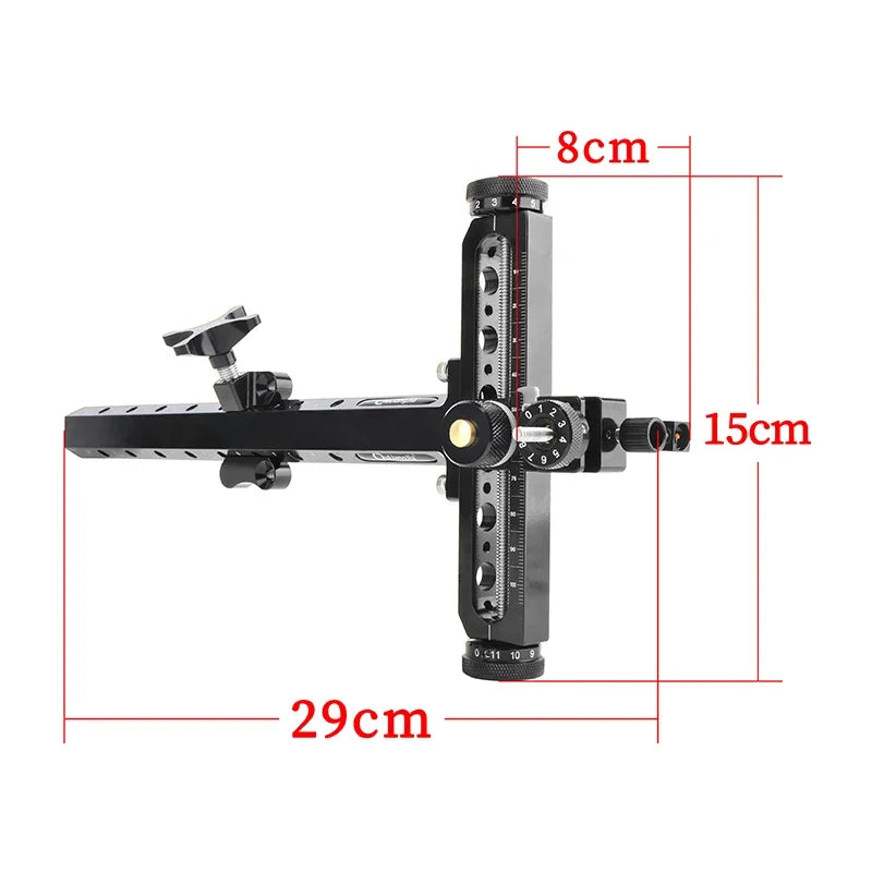 Recurve bow sight – adjustable 1-pin aluminium sight for target and field archery