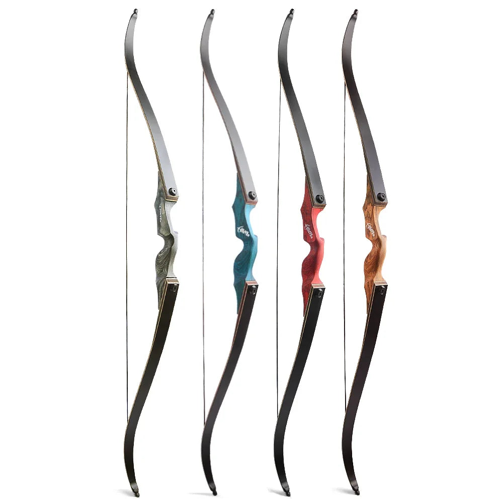 60" traditional recurve bow – wooden takedown bow for outdoor hunting and target use