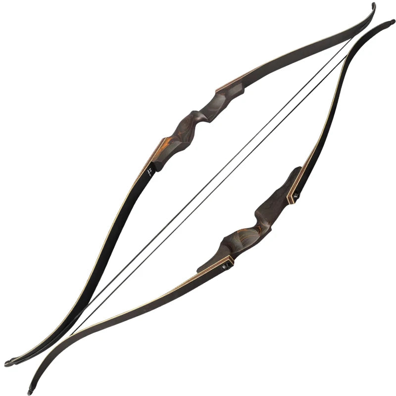 60" takedown recurve bow set – 20–60lbs high-density wood handle for hunting and training