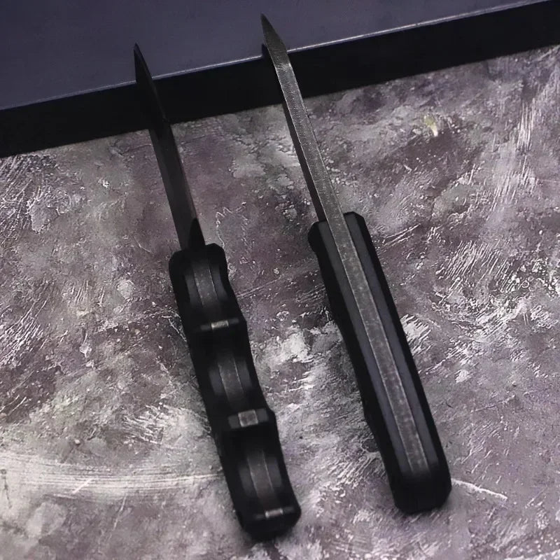 Pocket EDC Mini Straight Knife – 440C Steel for Camping & Hiking
