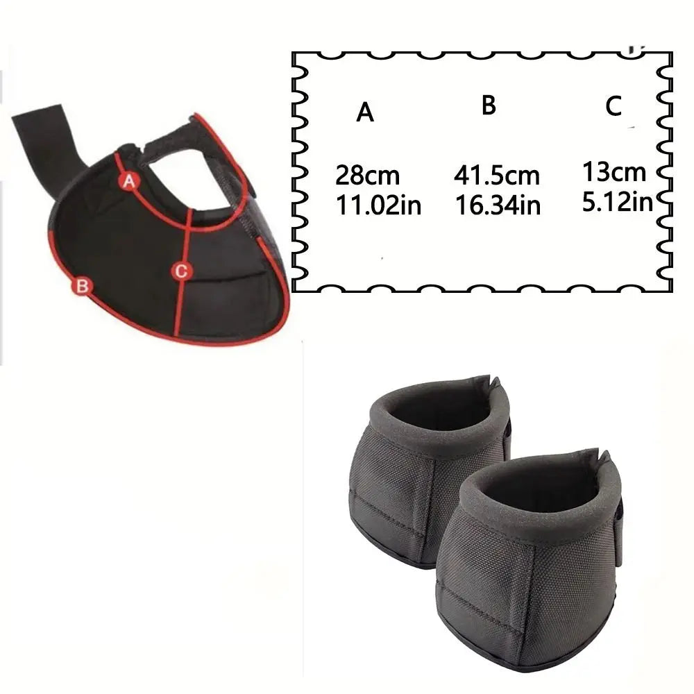Durable Horse Bell Boots, Tear-Resistant Oxford Fabric Hoof Protection, 1pair Horse Feet Guards