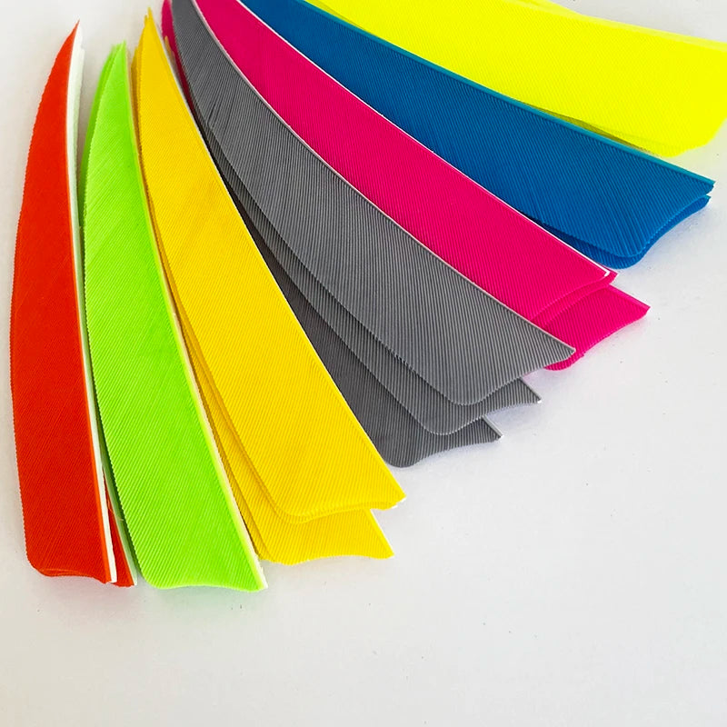 50pcs 4-Inch Turkey Feather Arrow Fletching – RW Shield Cut for Archery