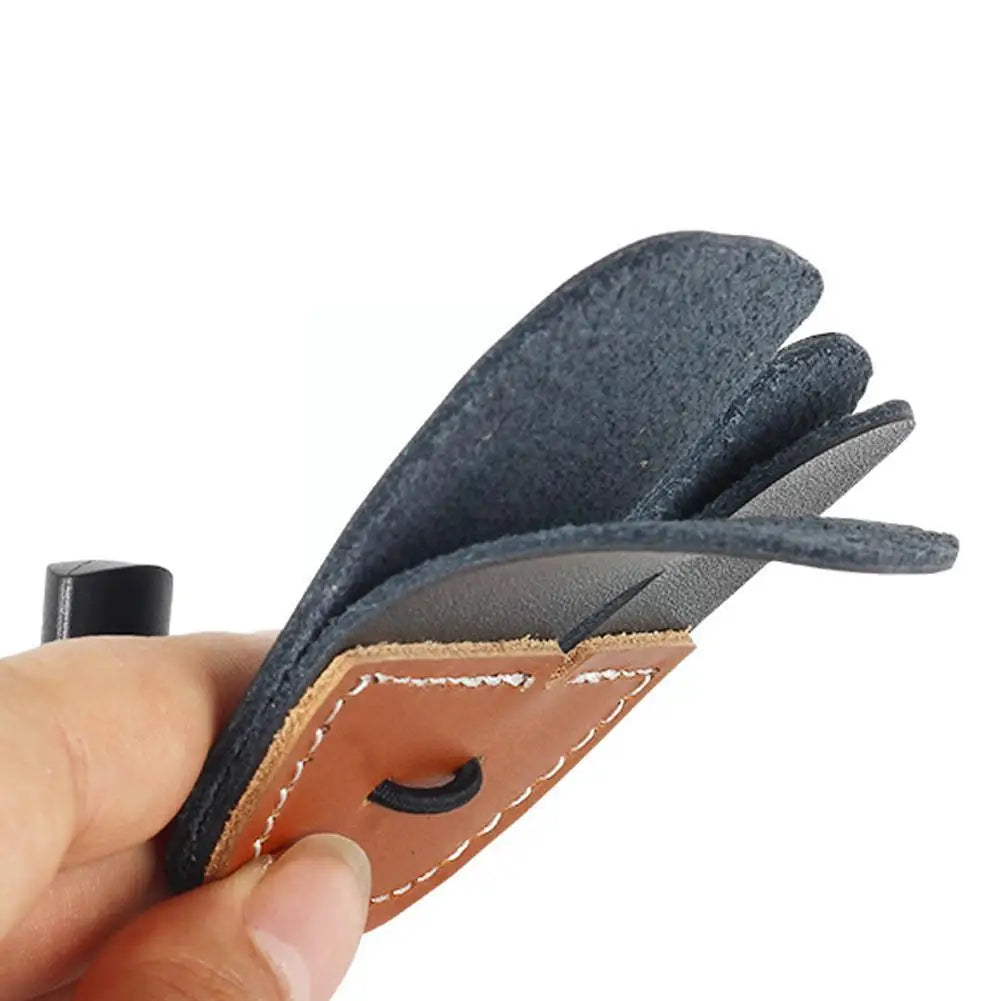 Archery Finger Tab Protector – Thick Leather Guard for Bow Shooting & Hunting