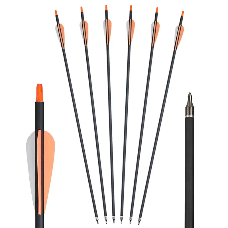 31.5" Mixed Carbon Arrows – Durable Archery Arrows for Hunting & Outdoor Shooting