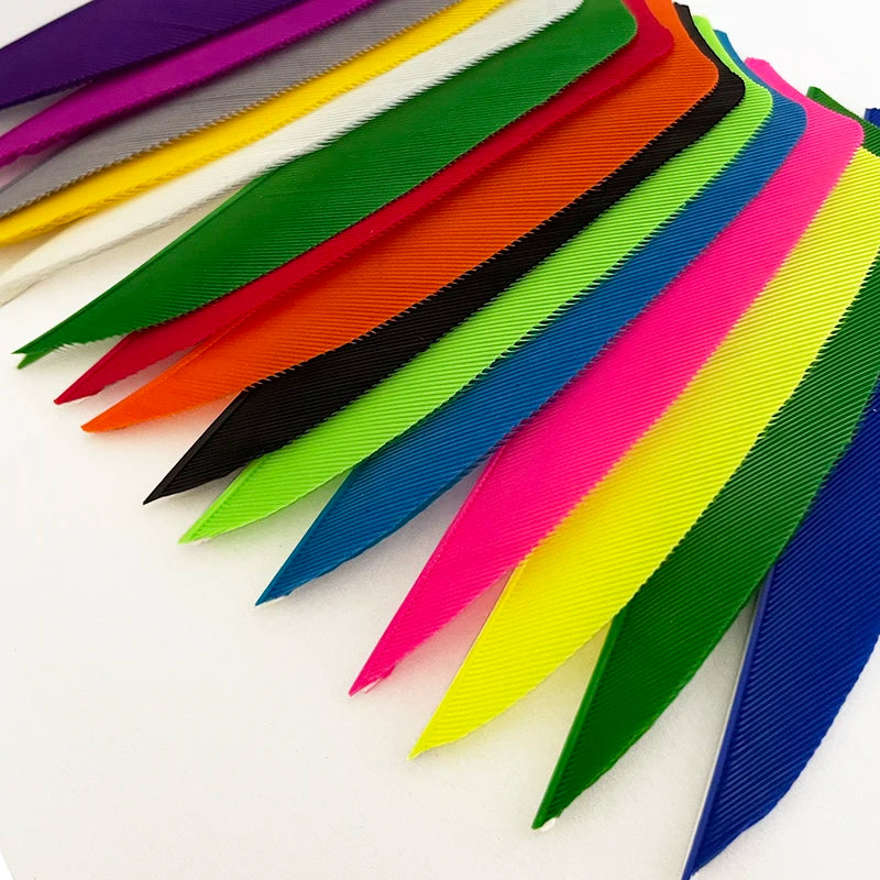50pcs 3-Inch Natural Turkey Feather Fletching – Shield Cut RW for Archery