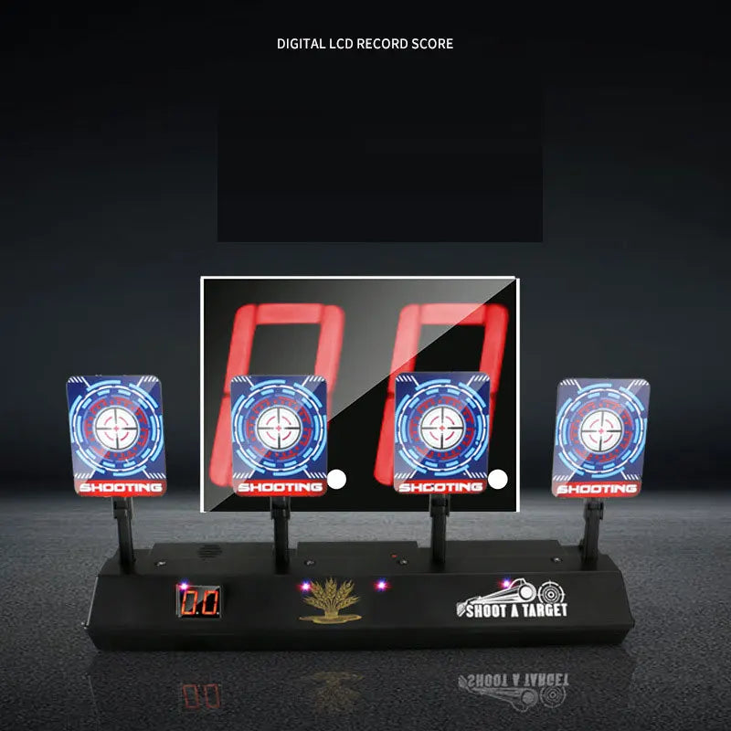 360° Rotating Electronic Scoring Target – Auto-Reset Toy Gun Accessory