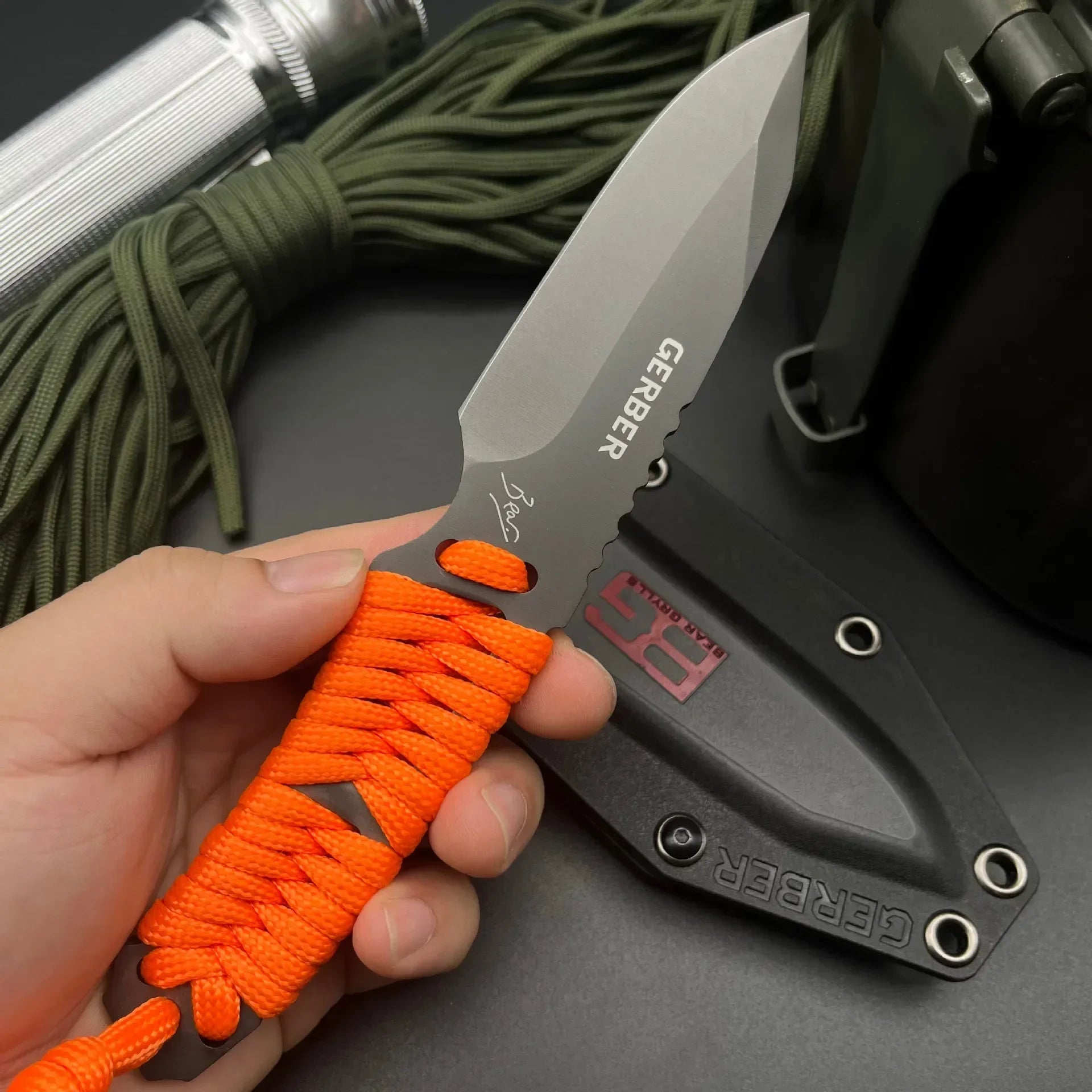 Multi-Purpose Fixed Blade Outdoor Knife, EDC Survival & Camping Tool, Pocket Knife with Scabbard