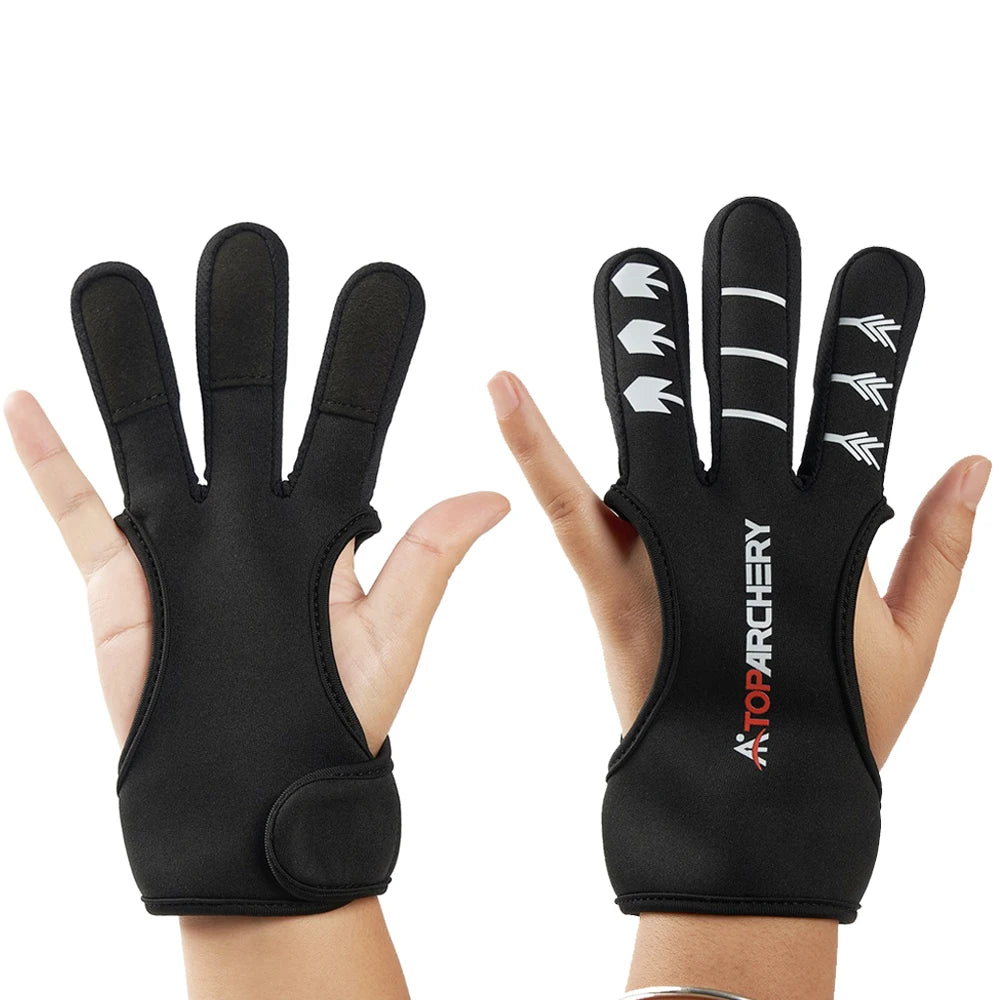 ARCHERY GUARD FINGER NEOPRENE SHOOTING GLOVES – Breathable, Non-Slip 3-Finger Protector