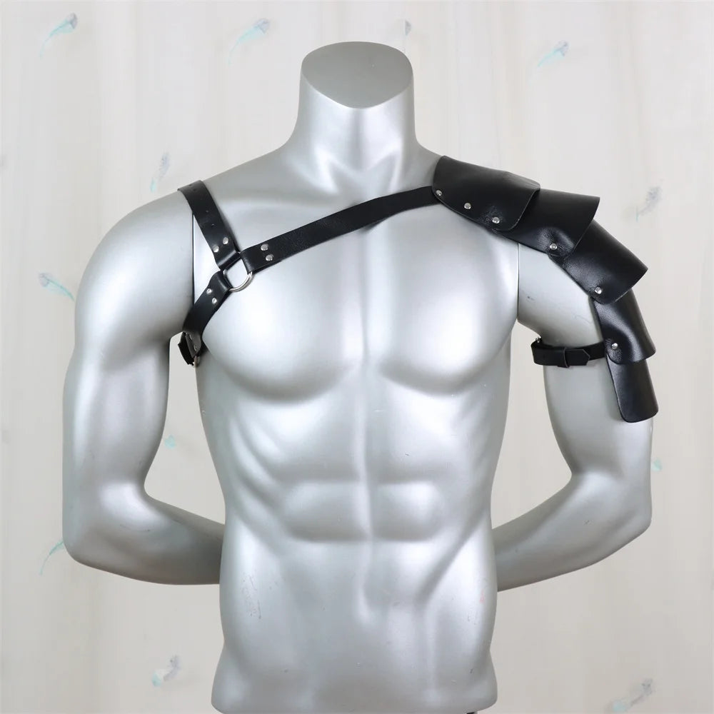 Medieval Knight Renaissance Accessories Set – PU Leather Belt, Cape & Gauntlet Bracers 5pcs