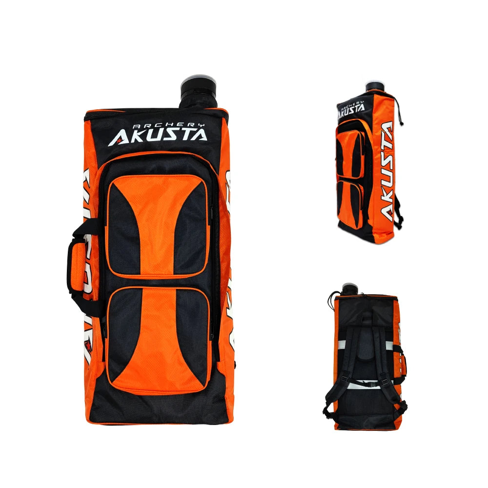 Recurve bow takedown bag with arrow quiver – portable case for hunting and target shooting