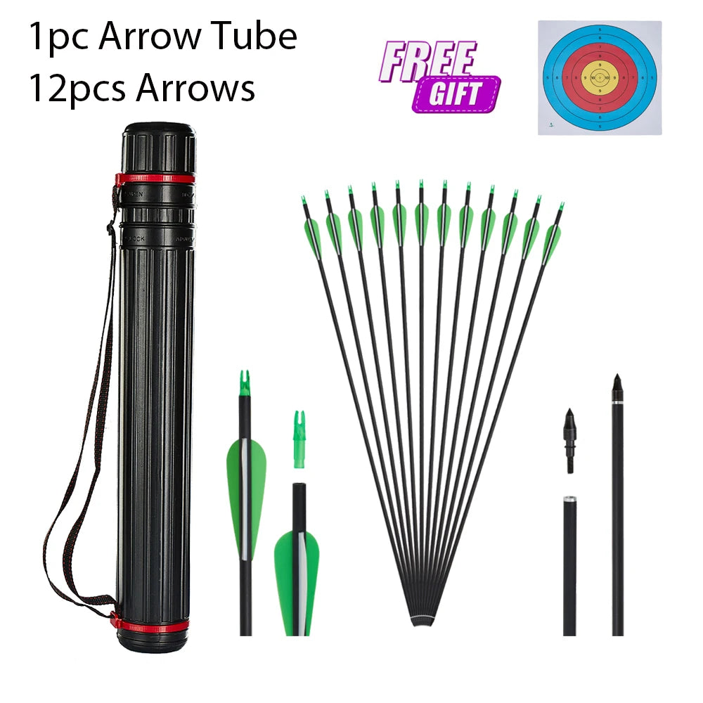 31-inch Carbon Arrows – Spine 500-550 for Recurve & Compound Bows