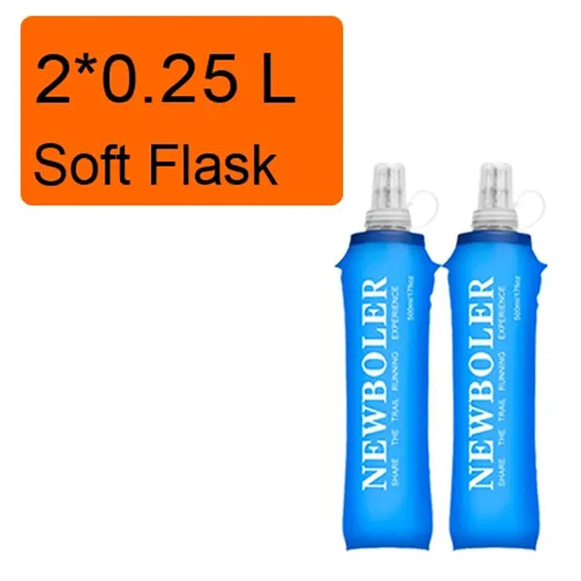 Collapsible Soft Water Bottle 250ml & 500ml – Foldable TPU Flask with Straw for Running & Hiking