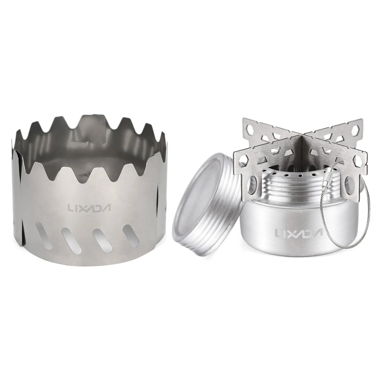 Ultralight Alcohol Stove with Windshield – Portable Aluminium Cooking Kit for Hiking & Camping