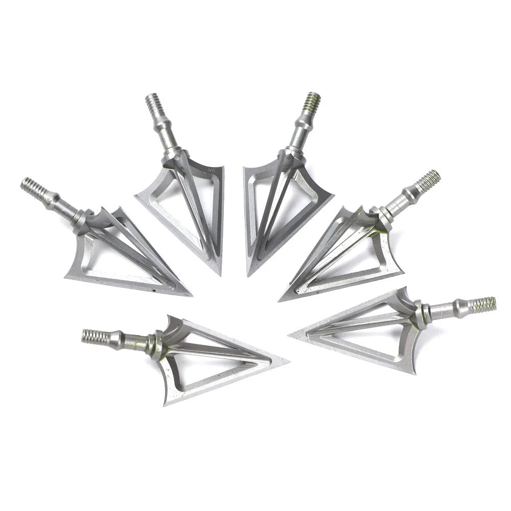 3/6/12pcs Archery Broadheads – 100/125 Grain Stainless Steel 3-Blade Hunting Tips