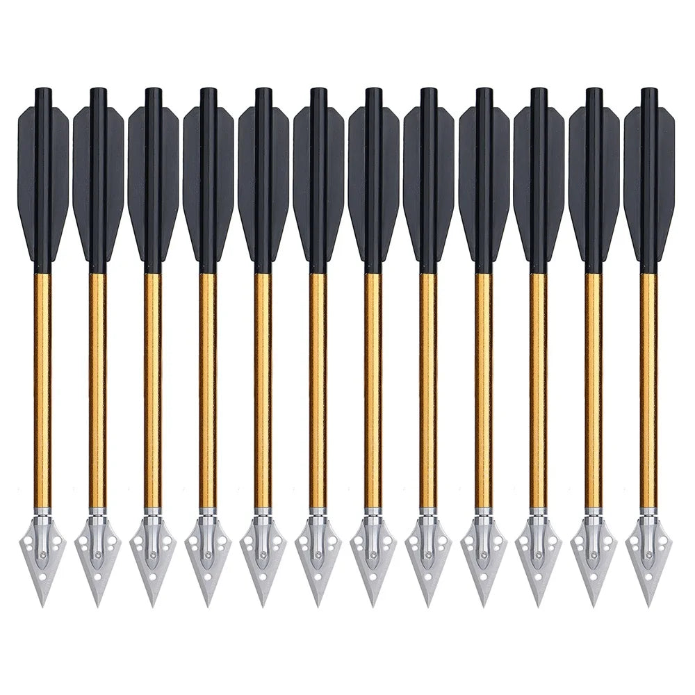 Hunting Aluminum Bolt Arrows – 6.5-inch Crossbow Bolts for 50/80lb Bows