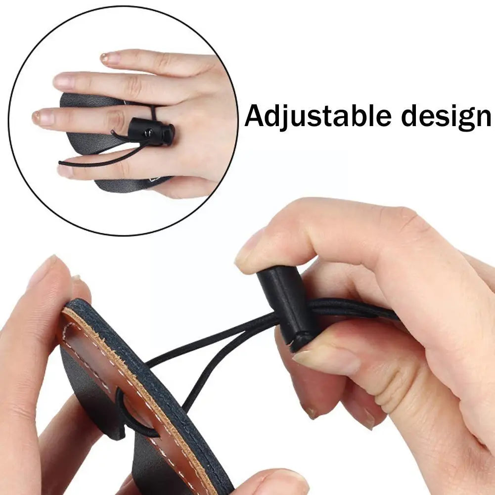Archery Finger Tab Protector – Thick Leather Guard for Bow Shooting & Hunting