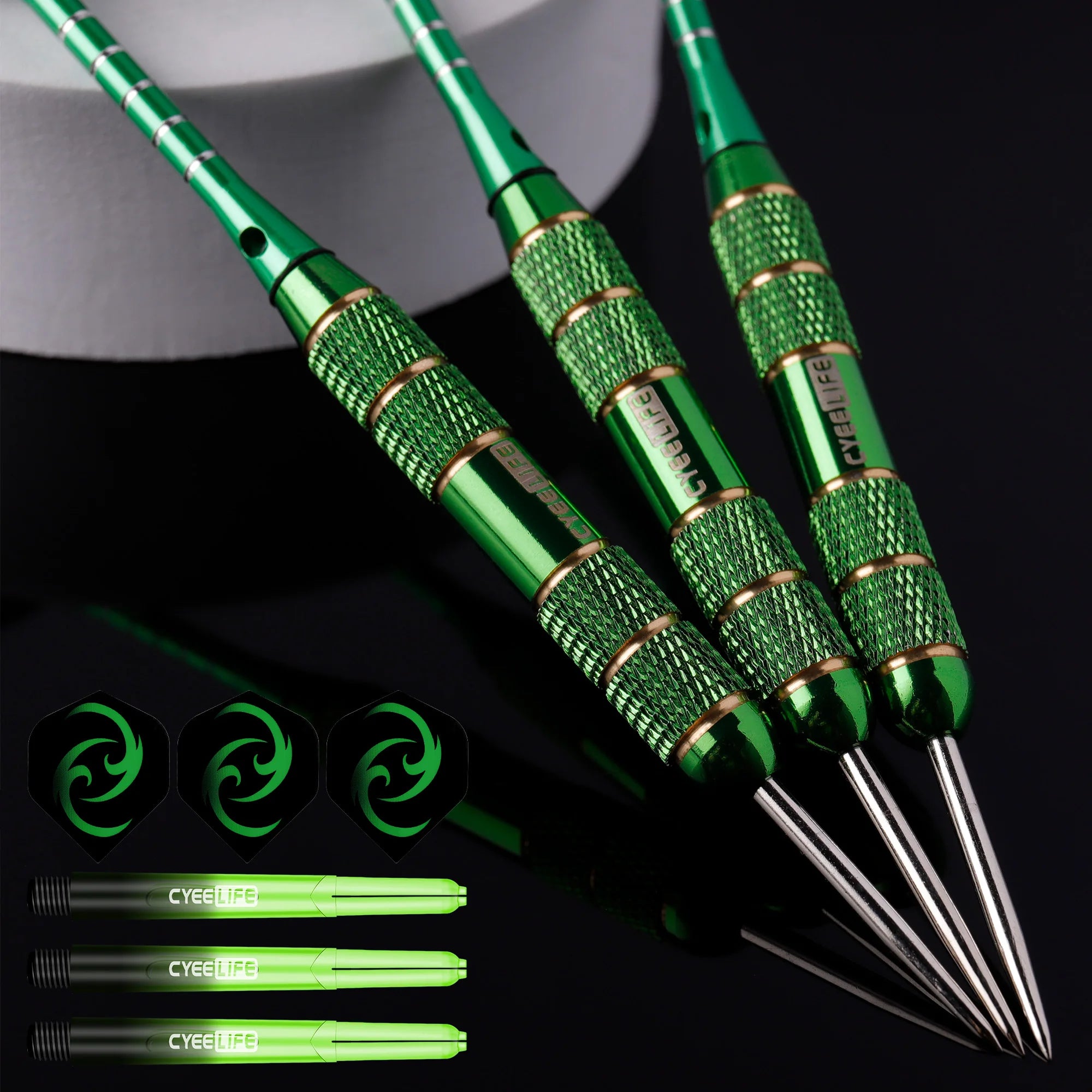 CYEELIFE 24g Professional Steel Tip Darts – 3PCS Set with Anti-Fall Pure Copper Design