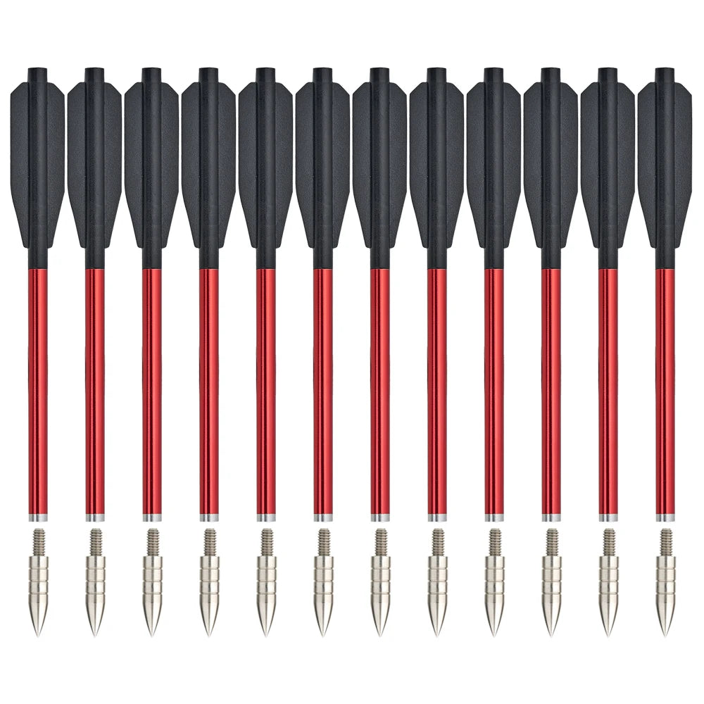Hunting Aluminum Bolt Arrows – 6.5-inch Crossbow Bolts for 50/80lb Bows