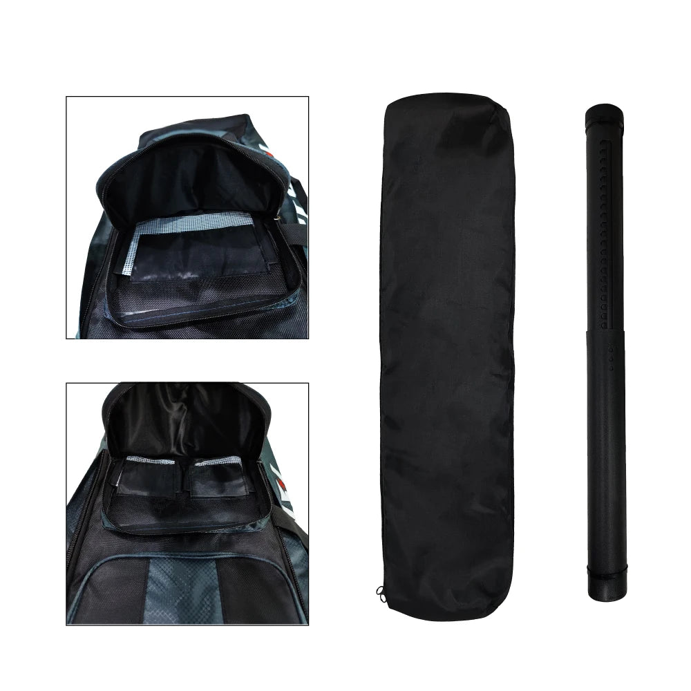 Recurve bow takedown bag with arrow quiver – portable case for hunting and target shooting